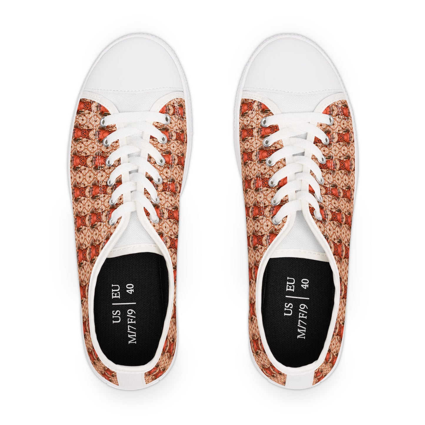 Stylish Women’s Low Top Sneakers with Unique Pattern – Perfect for Casual Outings and Special Occasions