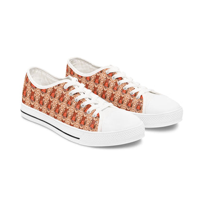 Stylish Women’s Low Top Sneakers with Unique Pattern – Perfect for Casual Outings and Special Occasions