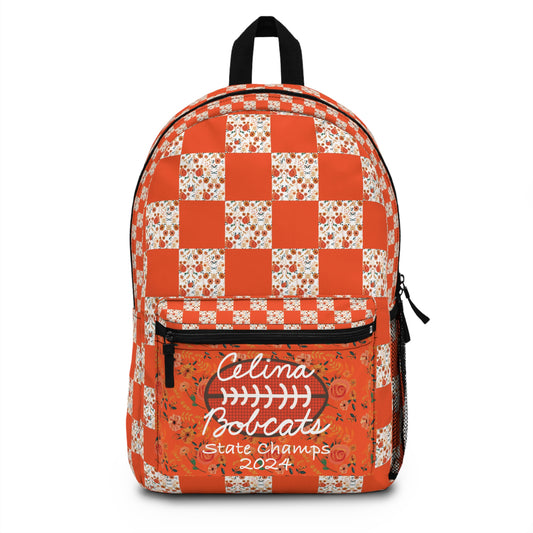 Celina Bobcats Floral State Champs Backpack 2024 - Stylish School Gear