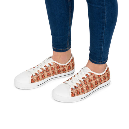 Stylish Women’s Low Top Sneakers with Unique Pattern – Perfect for Casual Outings and Special Occasions